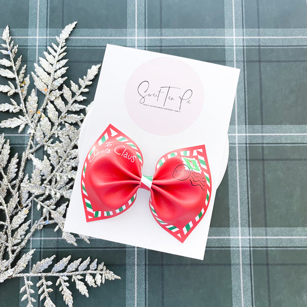 Santa Letter Hair Bow