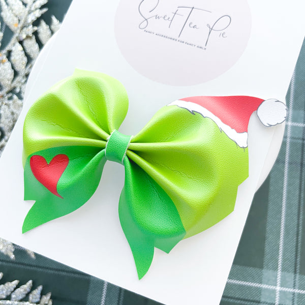 Grinch Hair Bow