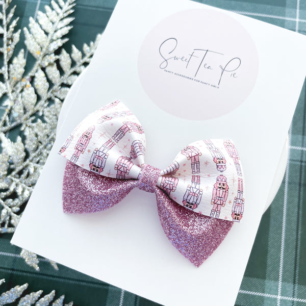 Pink Nutcracker Modern Lu Hair Bow