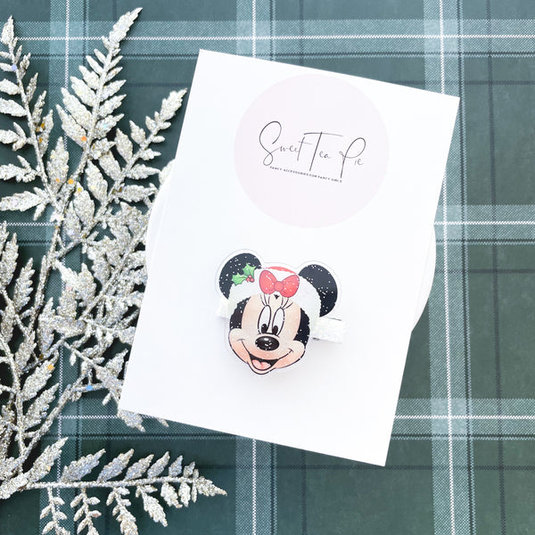 Minnie Mouse Christmas Glam Clip