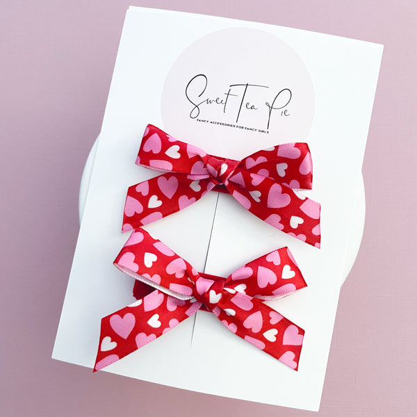 Hearts & Love Ribbon Pigtails