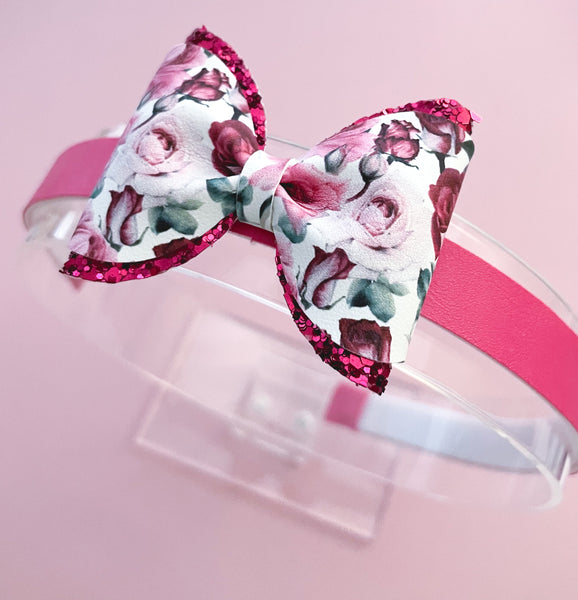 Love Roses Pinch Bow Headband