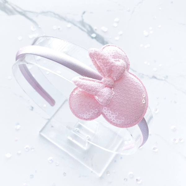 Pink Minnie Sequin Headband