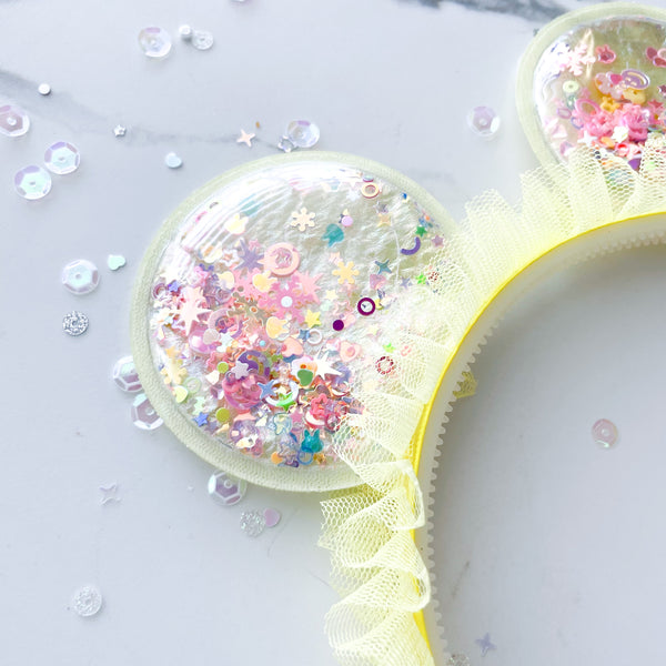 Yellow Mouse Ear Shaker Headband