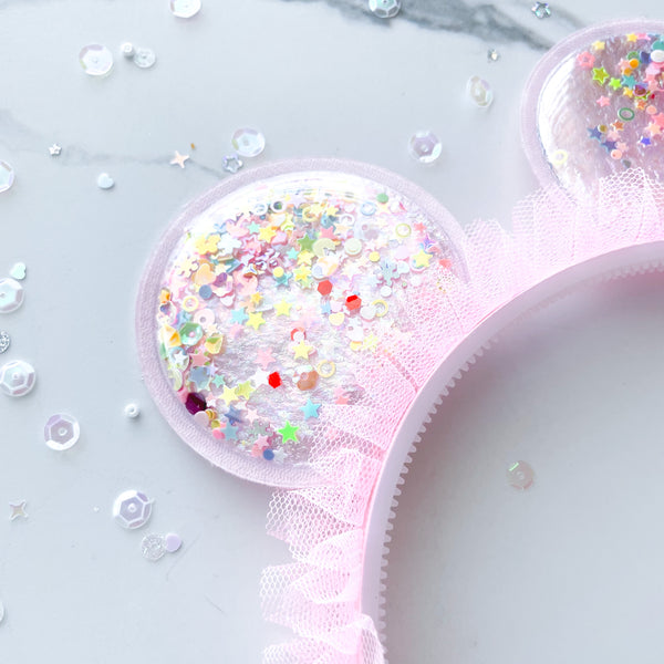 Pink Mouse Ear Shaker Headband