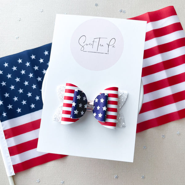 American Double Loop Hair Bow