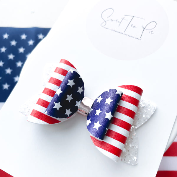American Double Loop Hair Bow