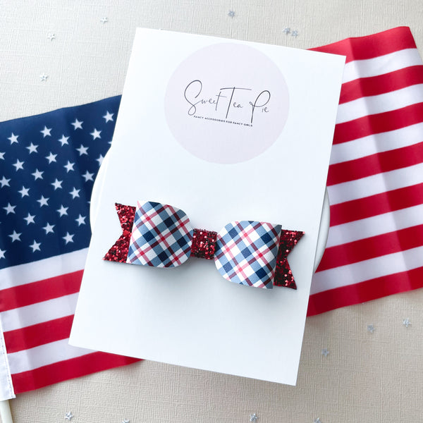 Lily Bow 4th Plaid