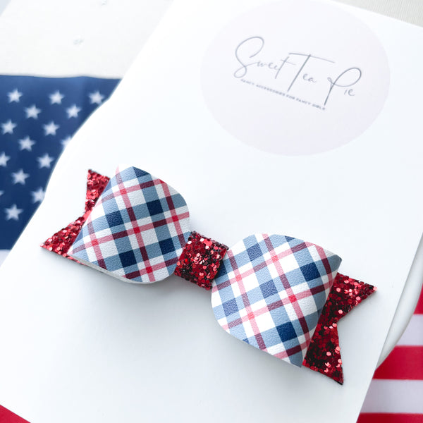 Lily Bow 4th Plaid