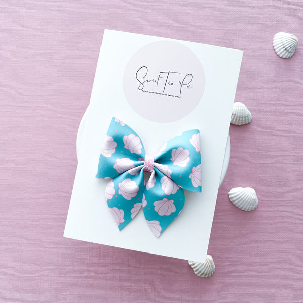 Coastal Seashell - Sailor Hair Bow