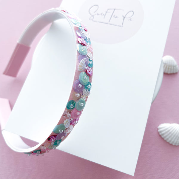 Coastal Cutie Sequin Glitter Headband