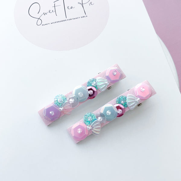 Sequin Lined Hair Clip - 039