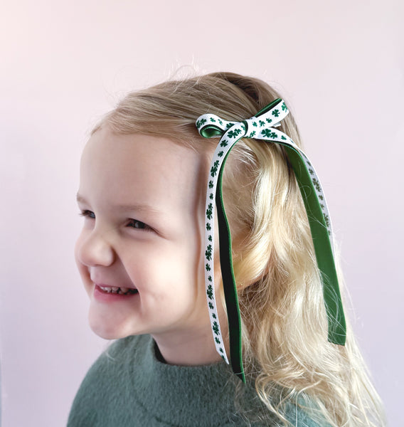 Velvet and Shamrocks Fable Ribbon Hair Bow