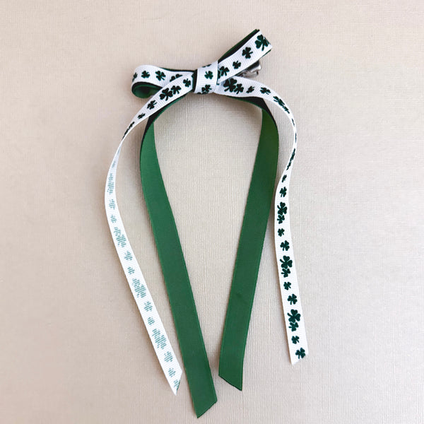 Velvet and Shamrocks Fable Ribbon Hair Bow