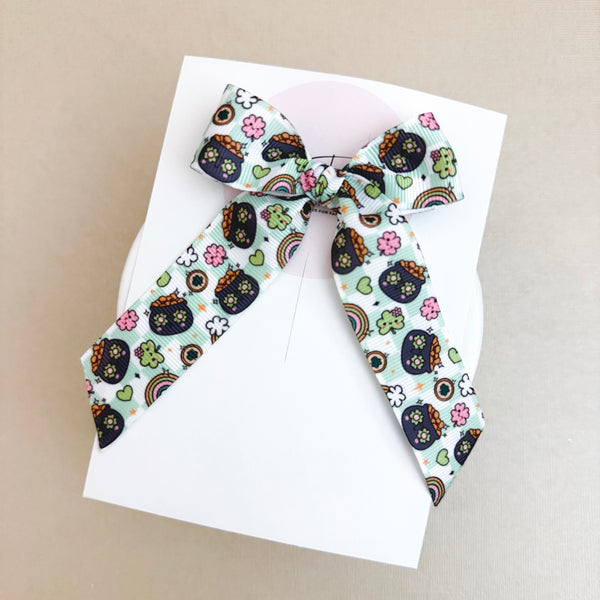 Shamrock Shake Fable Ribbon Hair Bow