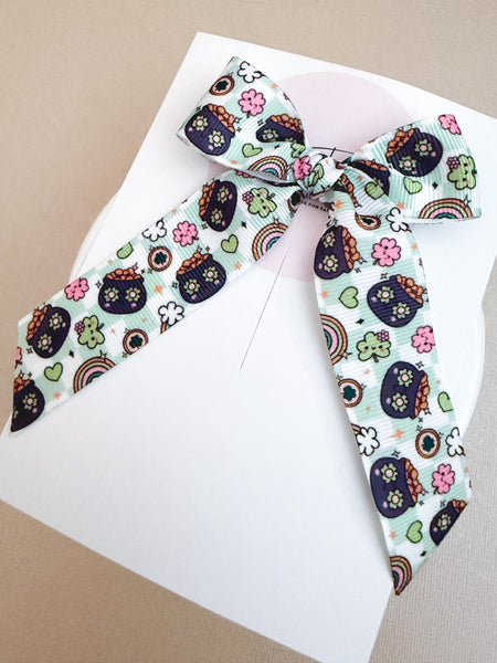 Shamrock Shake Fable Ribbon Hair Bow