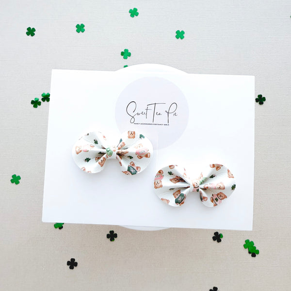 Lucky Bears Pigtail Hair Bows
