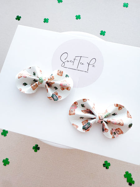 Lucky Bears Pigtail Hair Bows
