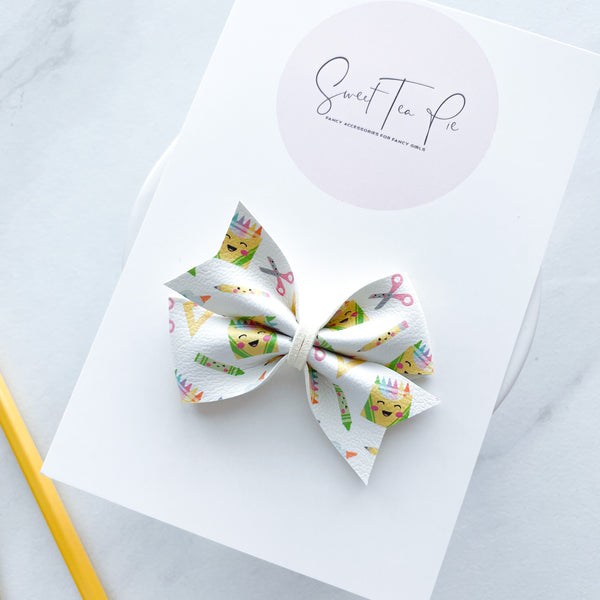 Happy Crayons Pinwheel Hair Bow