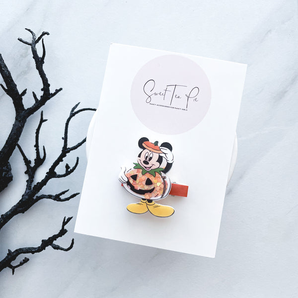 Mickey Pumpkin Shaker Glam Clip