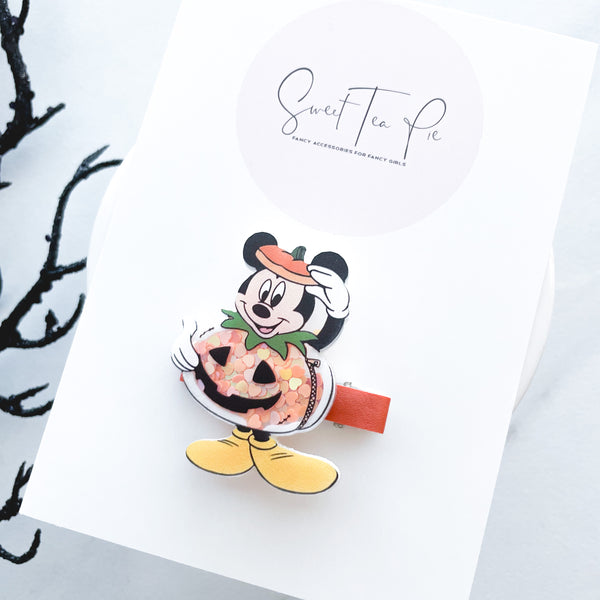 Mickey Pumpkin Shaker Glam Clip