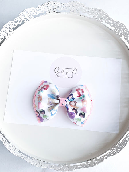 Princess Party Scalloped Edge Hair Bow