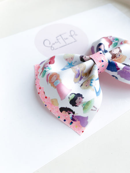 Princess Party Scalloped Edge Hair Bow