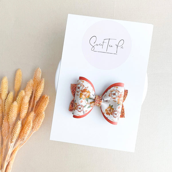 Autumn Bouquet Pinched Loop Hair Bow