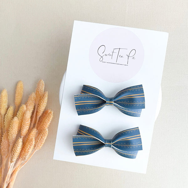 Rustic Fall Twisted Pigtail Bows