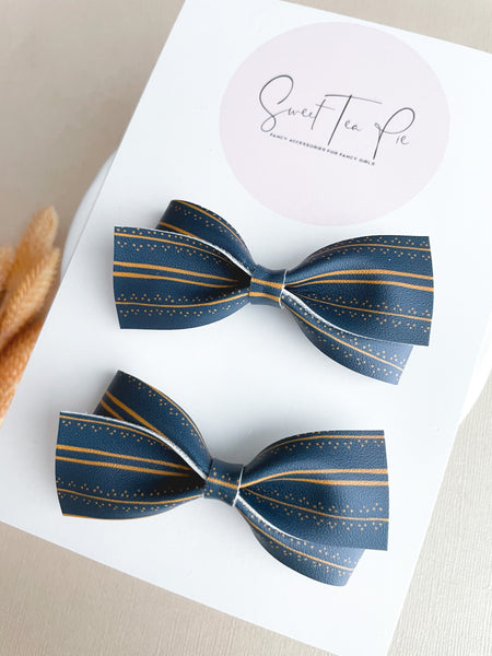 Rustic Fall Twisted Pigtail Bows