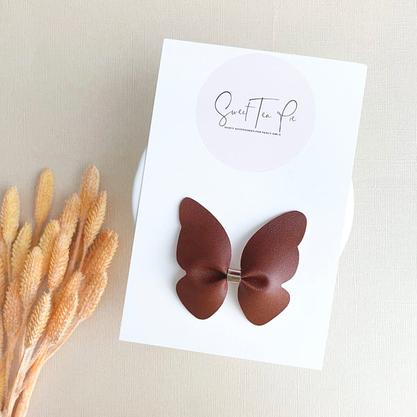 Cognac Butterfly Clip