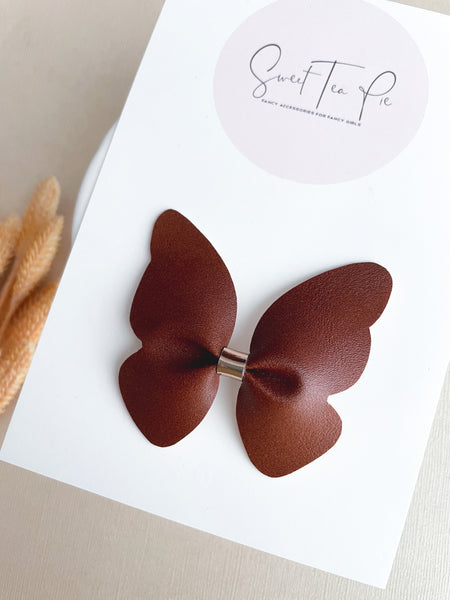 Cognac Butterfly Clip