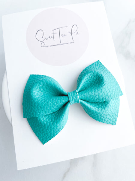 Lagoon Blue Modern Lu Hair Bow