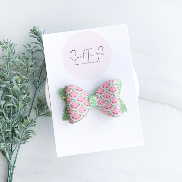 Watermelon Smash Single Loop Hair Bow