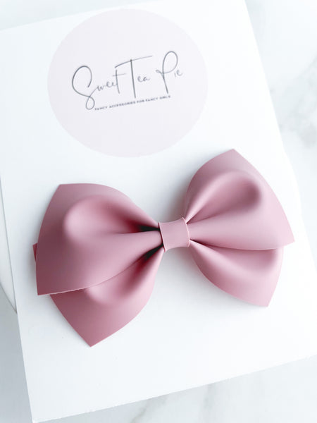 Mauve Modern Lu Hair Bow (POOL BOW)