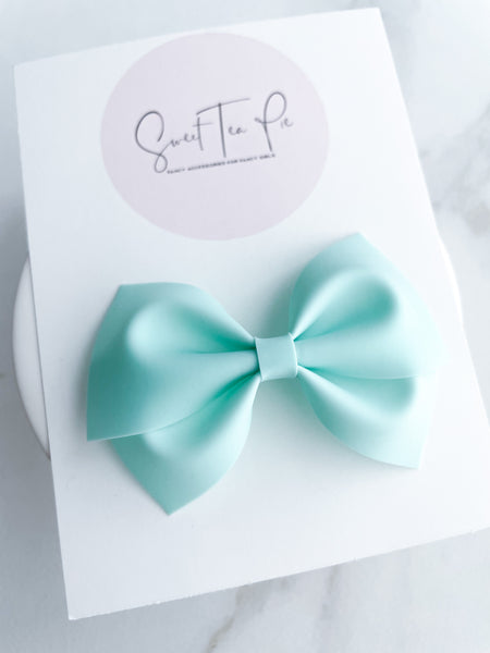 Pool Blue Modern Lu Hair Bow (POOL BOW)
