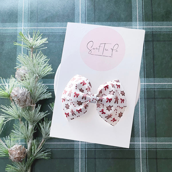 Gingerbread Man Modern Lu Hair Bow