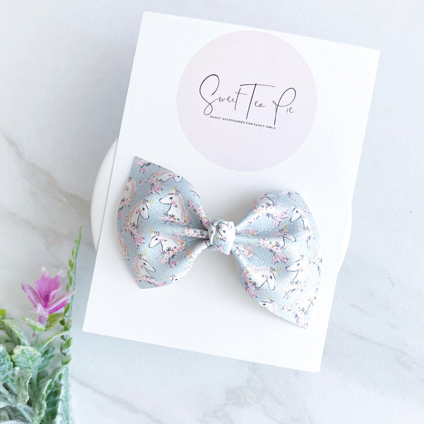 Unicorn Princess Knot Hair Bow