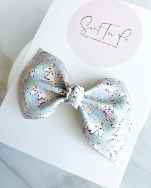 Unicorn Princess Knot Hair Bow