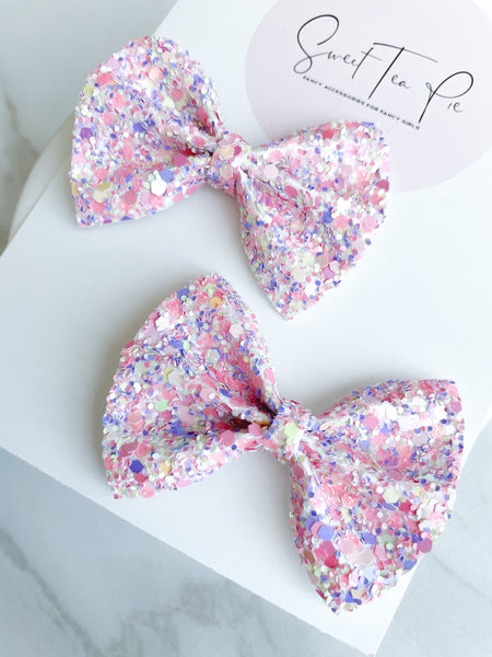 Cotton Candy Pigtail Hair Bows