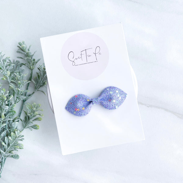 Purple Star Petite Hair Bow