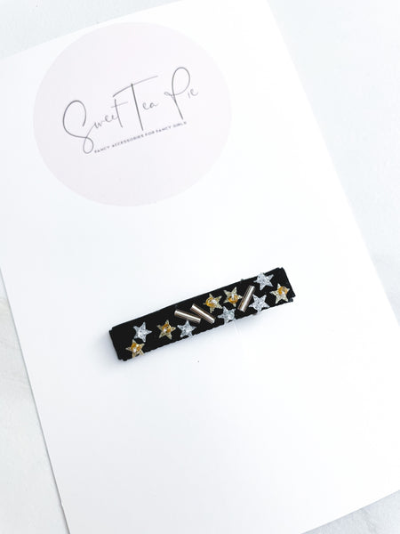 Sequin Velvet Lined Hair Clip - 034