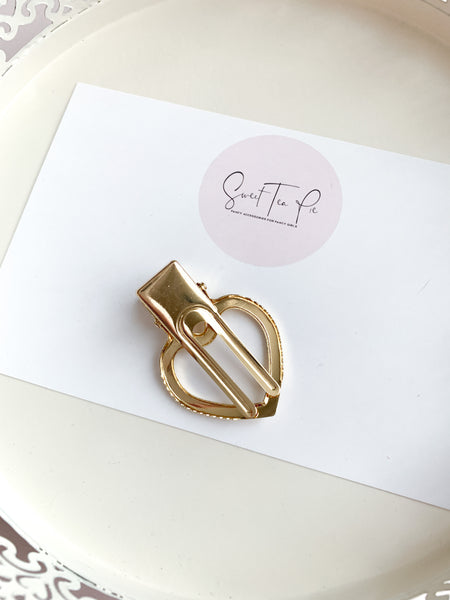 Gold Heart Glam Clip