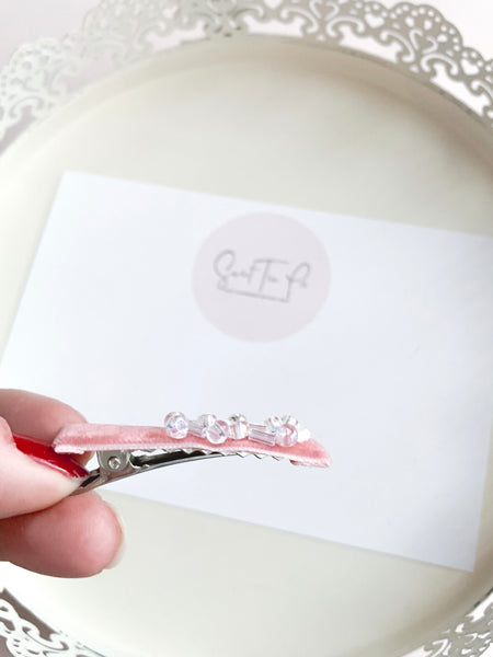 Sequin Velvet Lined Hair Clip - 003