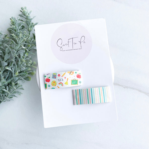 Back to School Snap Clip - Set of 2