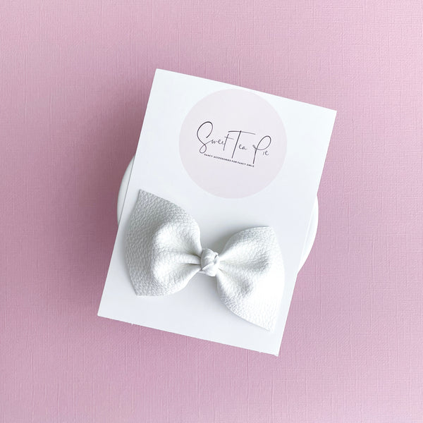 Blanc Knot Hair Bow