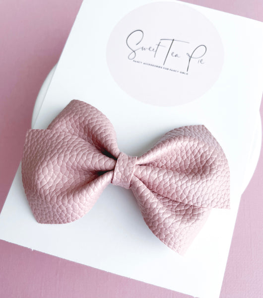 Quartz Pink Lu Hair Bow