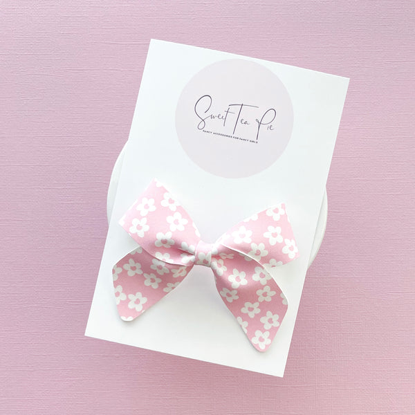 Flower Hearts Schoolgirl Bow