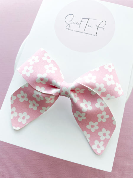 Flower Hearts Schoolgirl Bow