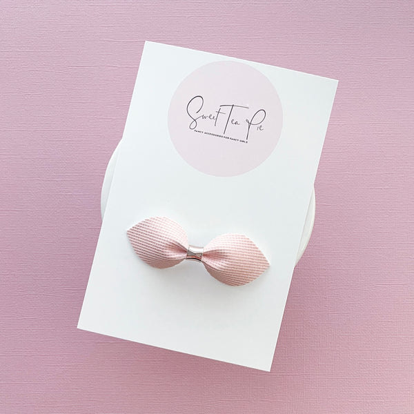 Pink Graph Petite Hair Bow